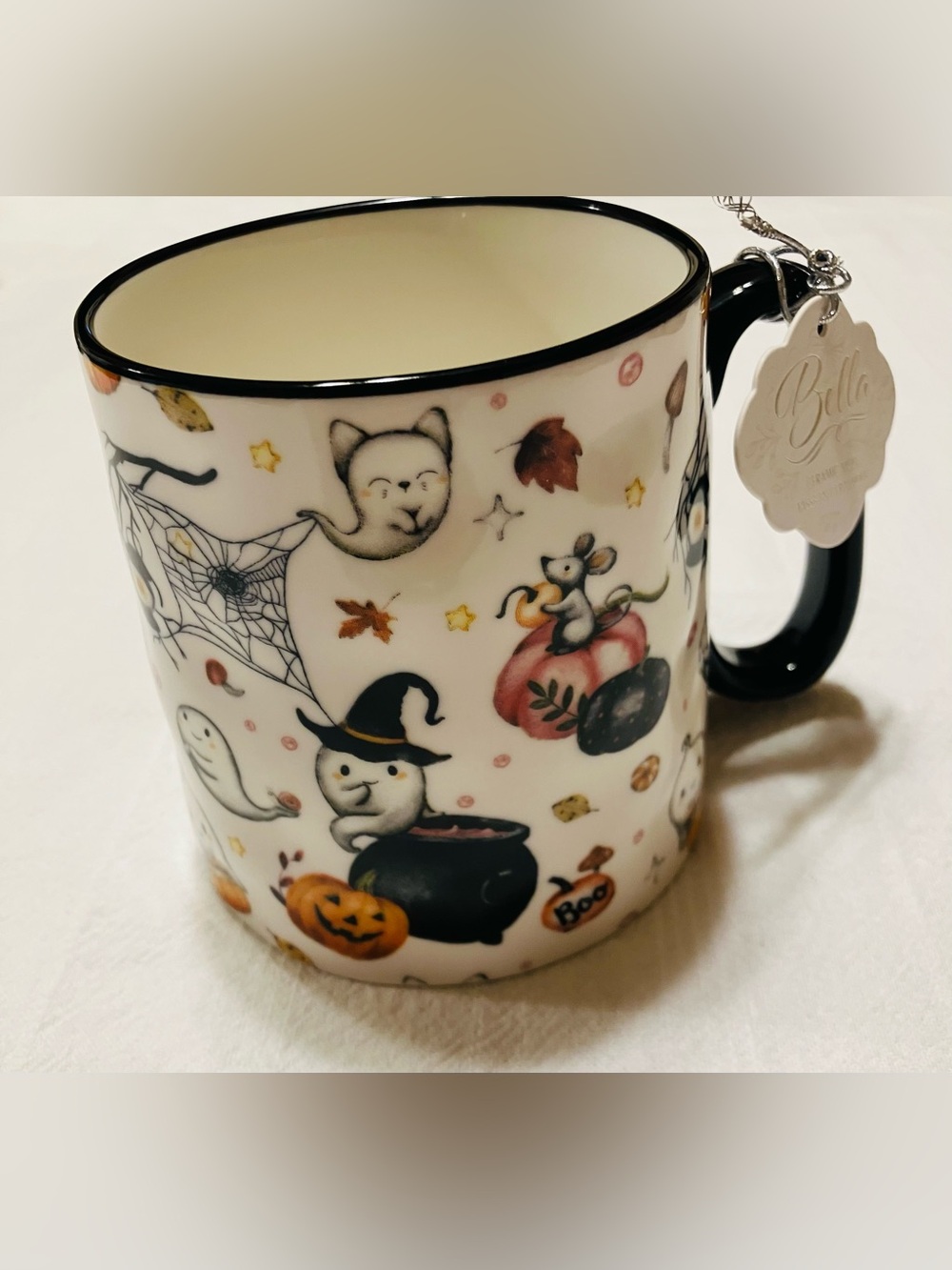 NWT 10 Strawberry Street Bella "Witchy Ghosts" Halloween Ceramic Mug 18 oz